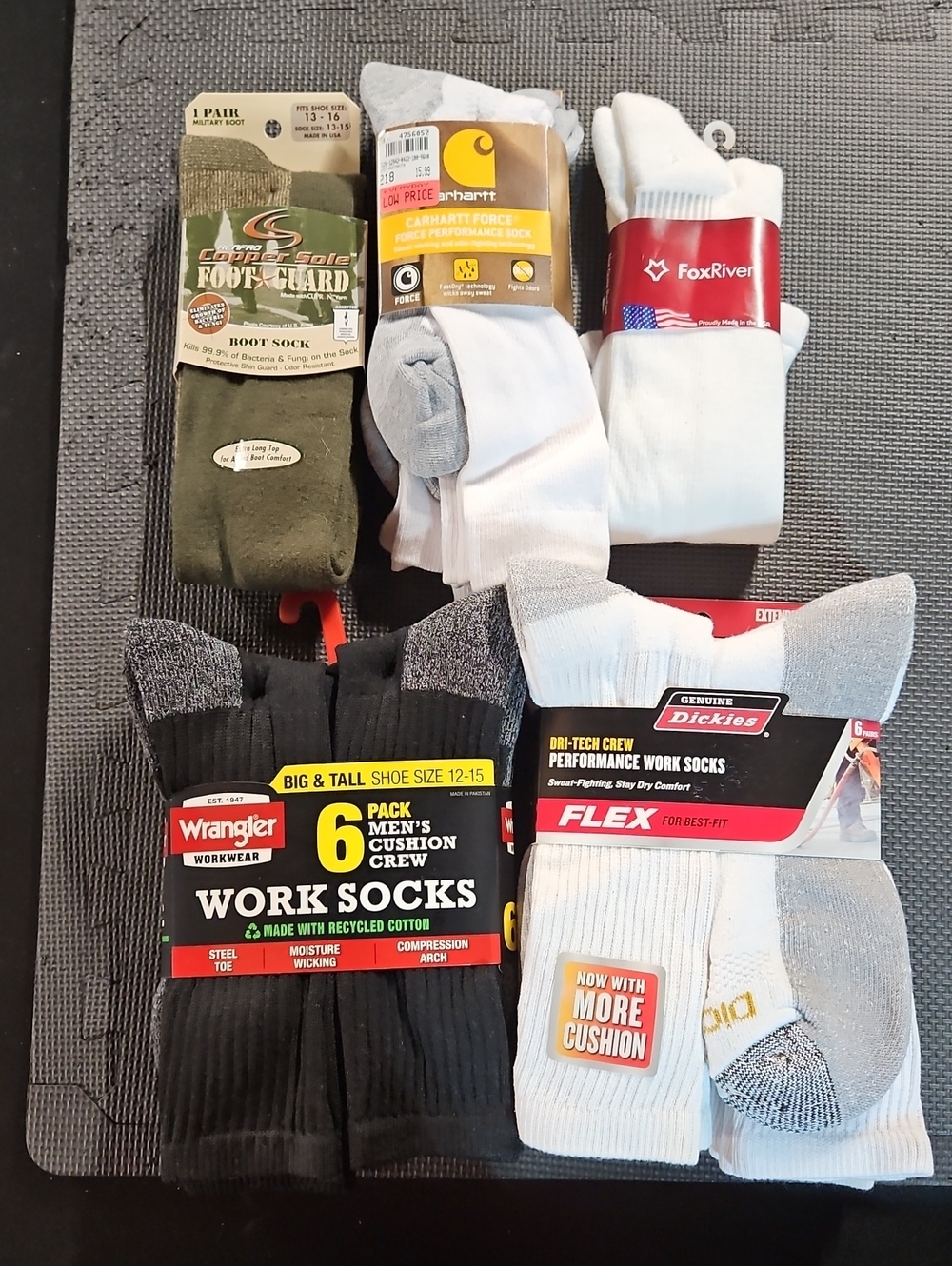 Carhartt Wrangler Dickies Assorted Socks Shoe Size 11-15 NEW